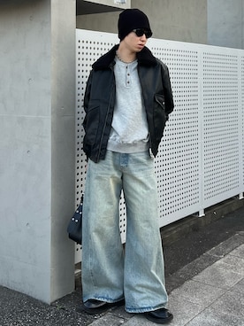 「アイテム（ハンドバッグ）」を使った、kenさん（メンズ・175cm）の秋コーディネート