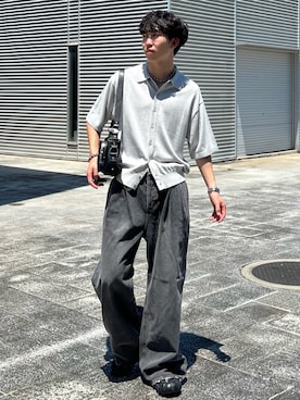「WYM LIDNM（ウィム バイ リドム）のアイテム」を使った、kenさん（メンズ・175cm）の夏コーディネート