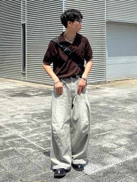 「アイテム（バングル/リストバンド）」を使った、kenさん（メンズ・175cm）の夏コーディネート