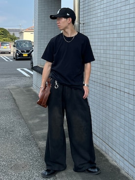 「アイテム（スウェットパンツ）」を使った、kenさん（メンズ・175cm）の夏コーディネート