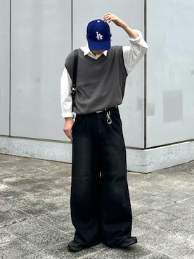 「アイテム（ベスト）」を使った、kenさん（メンズ・175cm）の秋コーディネート