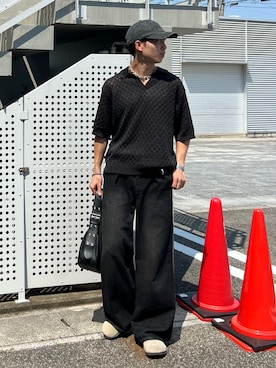 「アイテム（ポロシャツ）」を使った、kenさん（メンズ・175cm・20代）の夏コーディネート