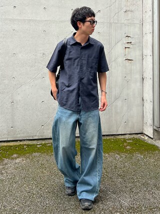 「LUENNA(ルエナ)の【LUENNA】Vintage Curve Denim Pants / ヴィンテージ カーブデニムパンツ(デニムパンツ)」を使った、kenさん(メンズ・175cm)の夏コーディネート