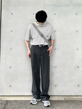 「UNIQLO（ユニクロ）のアイテム（スラックス）」を使った、kenさん（メンズ・175cm）の夏コーディネート