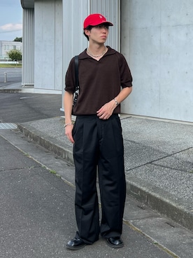 「アイテム（キャップ）」を使った、kenさん（骨格ウェーブ・メンズ・175cm）の夏コーディネート