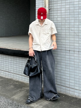 「アイテム（ハンドバッグ）」を使った、kenさん（メンズ・175cm）の夏コーディネート