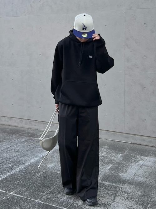 Center press two tuck wide straight slacks / センタープレス2