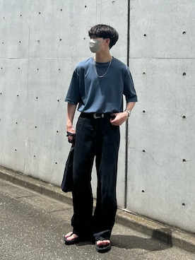 「OOFOS（ウーフォス）のアイテム（シューズ）」を使った、kenさん（メンズ・175cm）の夏コーディネート