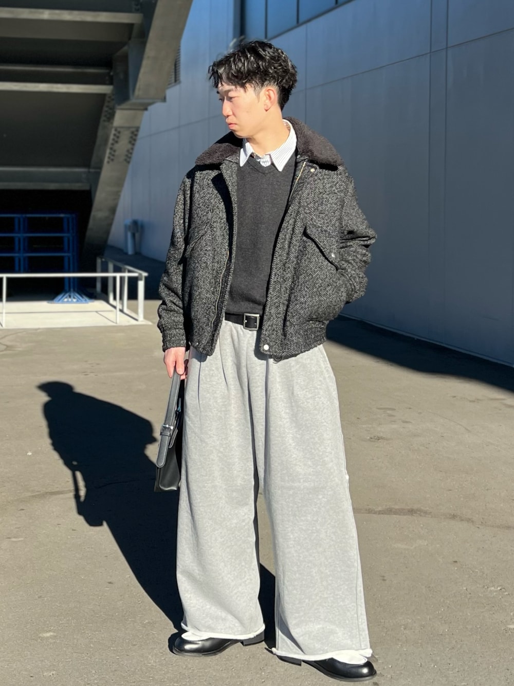 DETACHABLE BOA TWEED HERRINGBONE BLOUSONを使った人気ファッション