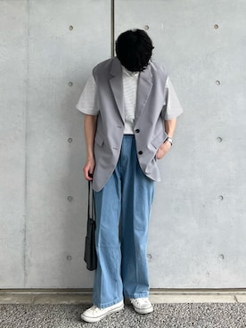 「niko and...（ニコアンド）のアイテム」を使った、kenさん（メンズ・175cm）の春コーディネート