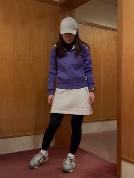 「NEW BALANCE（ニューバランス）のアイテム（帽子）」を使った、qurocheさん（レディース・156cm）の春コーディネート
