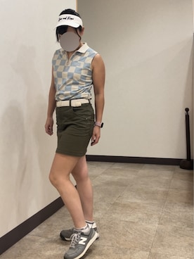 「アイテム（サンバイザー）」を使った、qurocheさん（レディース・156cm）の夏コーディネート