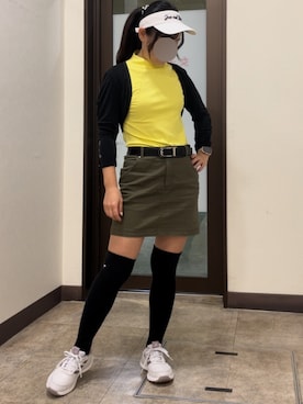 「アイテム（サンバイザー）」を使った、qurocheさん（レディース・156cm）の秋コーディネート
