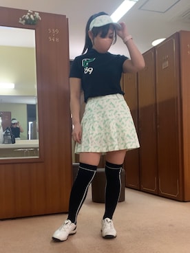 「PEARLY GATES（パーリーゲイツ）のアイテム」を使った、qurocheさん（レディース・156cm）の春コーディネート