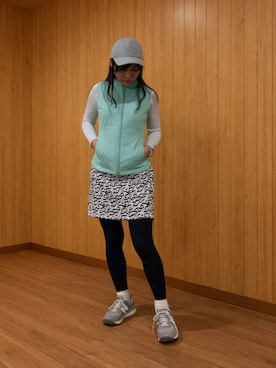 「NEW BALANCE（ニューバランス）のアイテム（帽子）」を使った、qurocheさん（レディース・156cm）の春コーディネート