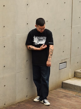 「Back Channel（バックチャンネル）のアイテム（パンツ）」を使った、Back Channel®︎さん（メンズ・166cm）の夏コーディネート