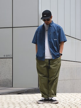 「Back Channel（バックチャンネル）のアイテム（キャップ）」を使った、Back Channel®︎さん（メンズ・175cm）の春コーディネート