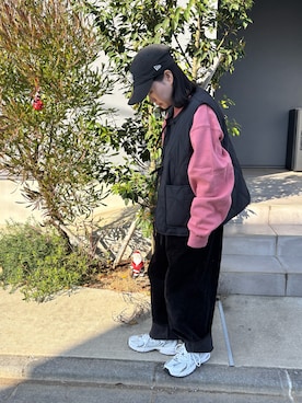 「アイテム（ベスト）」を使った、ポンさん（レディース・148cm）の秋コーディネート