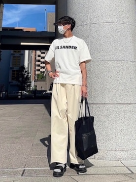 「STUDIO NICHOLSON（スタジオニコルソン）の【STUDIO NICHOLSON/スタジオニコルソン】SORTE VOLUME PLEATS パンツ（その他パンツ）」を使った、utaさん（メンズ・179cm）の夏コーディネート