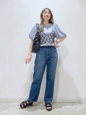 「高見え」｜「アイテム（その他トップス）」を使った、mayu.【GLOBALWORK】さん（レディース・164cm）の春コーディネート