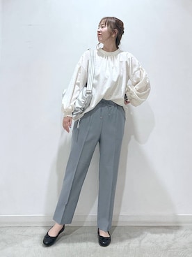 「高見え」｜「アイテム（バレエシューズ）」を使った、mayu.【GLOBALWORK】さん（レディース・164cm）の春コーディネート