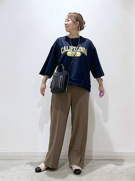「高見え」｜「アイテム（バレエシューズ）」を使った、mayu.【GLOBALWORK】さん（レディース・164cm）の秋コーディネート