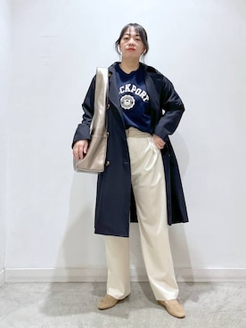 「女子会」｜「アイテム（トレンチコート）」を使った、mayu.【GLOBALWORK】さん（レディース・164cm）の冬コーディネート