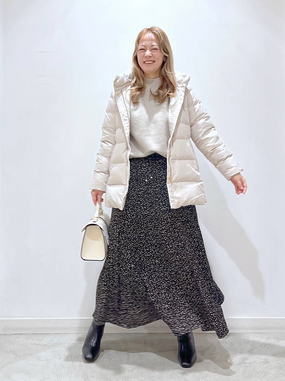 ウツクシルエット撥水ダウンコート/194276を使った人気ファッション