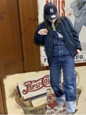 「Alpha Industries（アルファインダストリーズ）のアイテム（MA-1）」を使った、Manaさん（レディース・155cm）の夏コーディネート