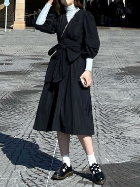 「SNIDEL」｜「アイテム（ワンピース/ドレス）」を使った、弁慶の泣き所さん（レディース・165cm）の春コーディネート