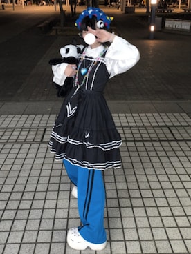 「アイテム（ワンピース/ドレス）」を使った、緑餃子さん（レディース・155cm）の秋コーディネート