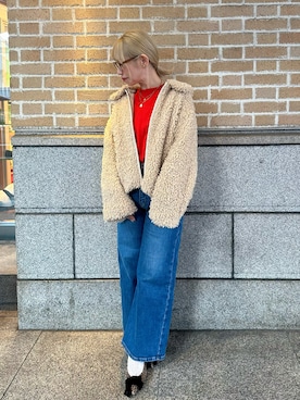 「テチチ(Te chichi)」｜「アイテム（その他アウター）」を使った、まさこさん（レディース・157cm）の冬コーディネート