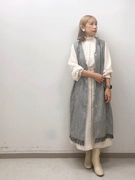 「Te chichi CLASSIC（テチチクラシック）のアイテム（トップス）」を使った、まさこさん（レディース・157cm）の秋コーディネート