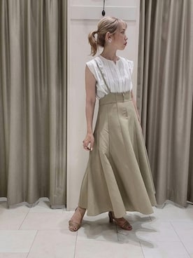 「Te chichi TERRASSE」｜「アイテム（ワンピース/ドレス）」を使った、まさこさん（レディース・157cm）の夏コーディネート
