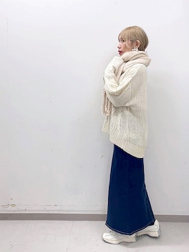 「ハイトーンカラー」｜「アイテム（その他）」を使った、まさこさん（レディース・157cm）の冬コーディネート
