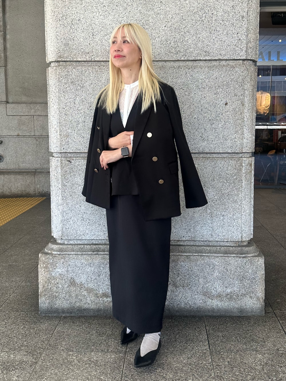 セレモニーアイテム】金釦ダブルブレストテーラードジャケット セレモニーアイテム】金釦ダブルブレストテーラードジャケット