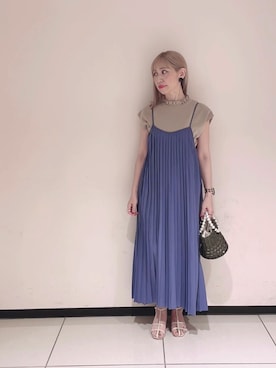 「ノースリーブニット」｜「アイテム（その他）」を使った、まさこさん（レディース・157cm）の夏コーディネート