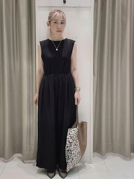 「Te chichi（テチチ）のアイテム（サロペット/オーバーオール）」を使った、まさこさん（レディース・157cm）の夏コーディネート