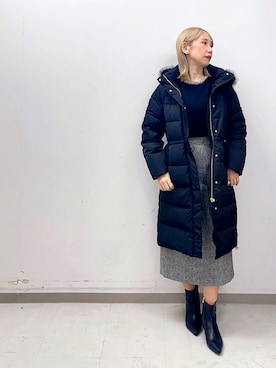 「Te chichi（テチチ）のアイテム（ダウンジャケット/コート）」を使った、まさこさん（レディース・157cm）の冬コーディネート