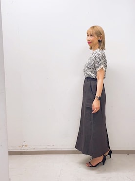 「カーゴスカート」｜「アイテム（その他）」を使った、まさこさん（レディース・157cm）の夏コーディネート