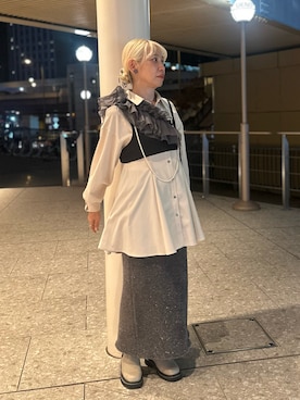 「チュニック」｜「アイテム（その他）」を使った、まさこさん（レディース・157cm）の秋コーディネート