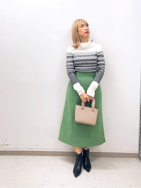 「ハイトーンカラー」｜「アイテム（その他）」を使った、まさこさん（レディース・157cm）の冬コーディネート