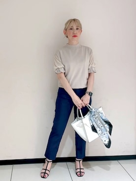 「ごきげんウィーク」｜「アイテム（財布/小物）」を使った、まさこさん（レディース・157cm）の春コーディネート
