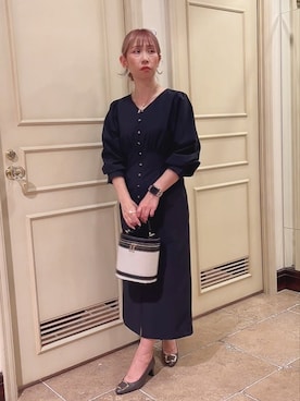 「Te chichi CLASSIC（テチチクラシック）のアイテム（ワンピース/ドレス）」を使った、まさこさん（レディース・157cm）の冬コーディネート