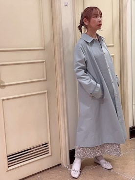 「Te chichi（テチチ）のアイテム（ステンカラーコート）」を使った、まさこさん（レディース・157cm）の冬コーディネート