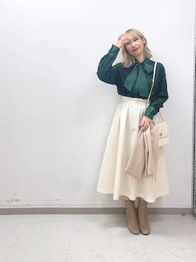 「Te chichi CLASSIC（テチチクラシック）のアイテム（トップス）」を使った、まさこさん（レディース・157cm）の秋コーディネート
