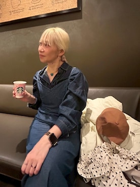 「Lugnoncure（ルノンキュール）のアイテム」を使った、まさこさん（レディース・157cm）の春コーディネート