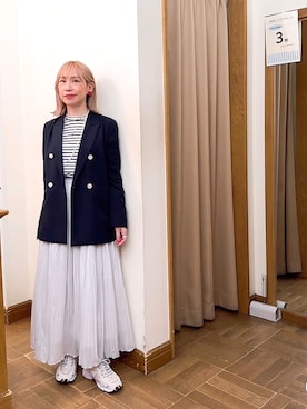 「Te chichi（テチチ）のアイテム（テーラードジャケット）」を使った、まさこさん（レディース・157cm）の春コーディネート