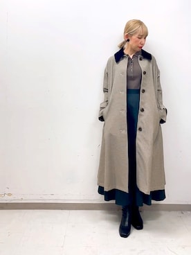 「チドリ柄」｜「アイテム（その他）」を使った、まさこさん（レディース・157cm）の秋コーディネート