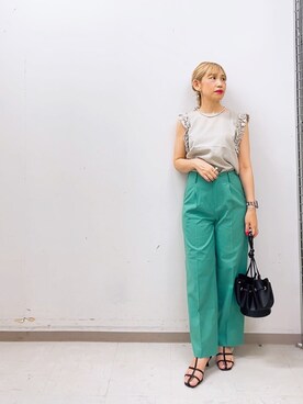 「Te chichi（テチチ）のTストラップサンダル（サンダル）」を使った、まさこさん（レディース・157cm）の夏コーディネート